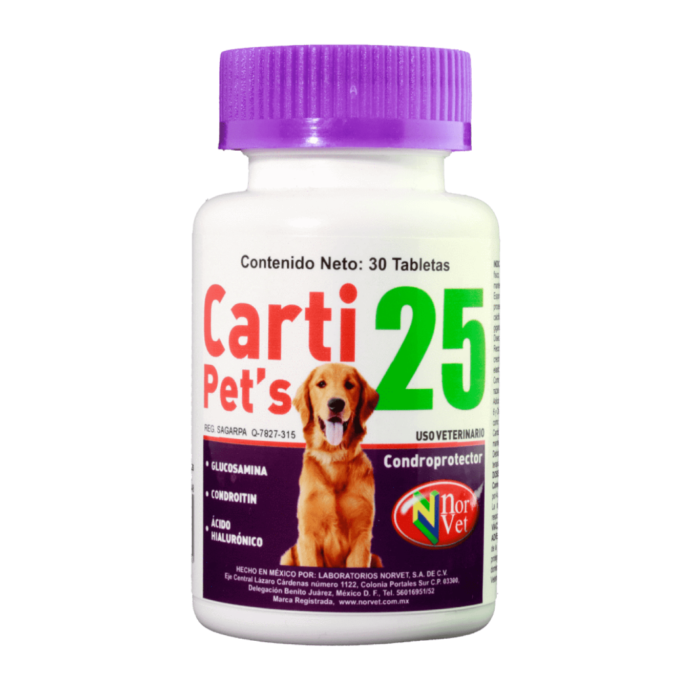 Carti Pets 25 Norvet 30 Tabletas glucosamina Carti Pets 25 Norvet 30 Tabletas glucosamina